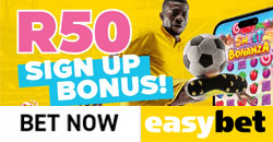 Easybet R50 No Deposit Bonus